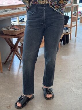 Mother Black Wash Jean The Tomcat Size 30